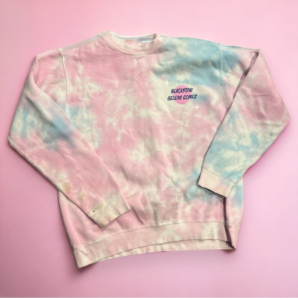 Blackpink X Selena Gomez Sweatshirt ice cream tie dye size Large